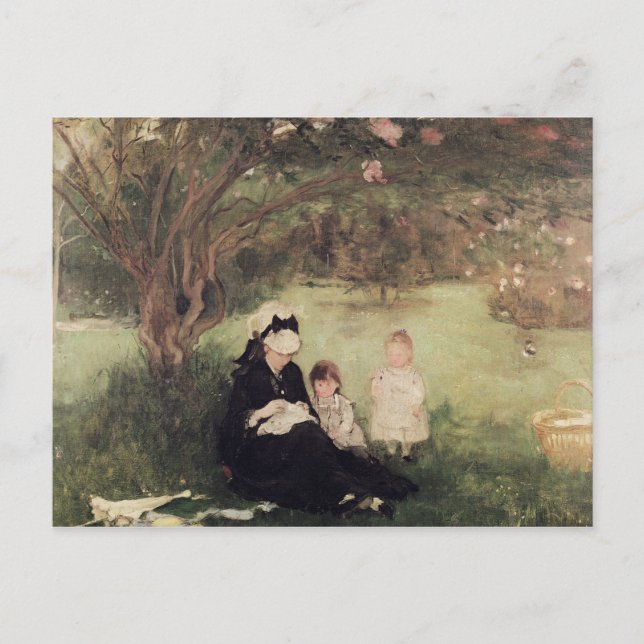 Under Lilac vid Maurecourt, 1874 Vykort (Framsida)