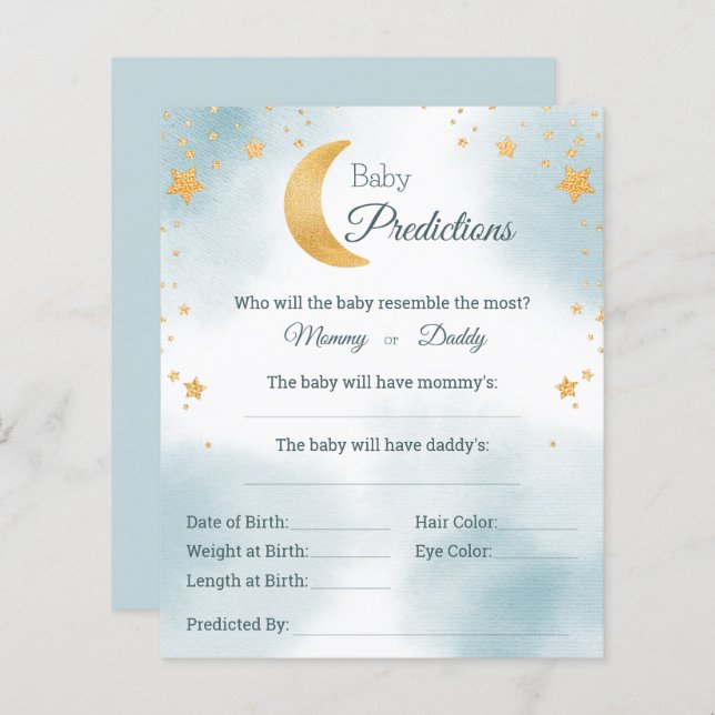 Under Måne Baby förutspår man babyvilt i (Fram/baksida)