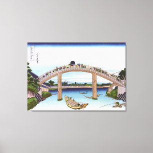 Under Mannen Bridge vid Fukagawa Canvastryck