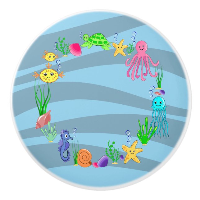 Under marin besättning av keramiskt knopp (Framsidan)