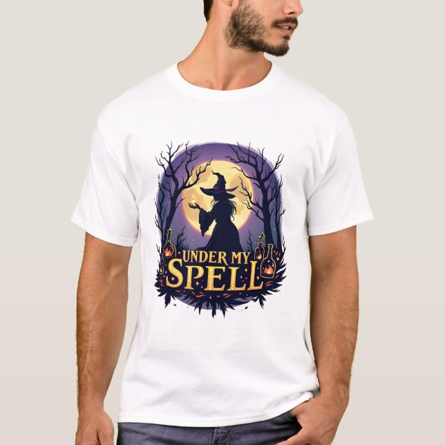 Under Min Förtrollning, Förtrollande Häxd design T Shirt (Framsida)