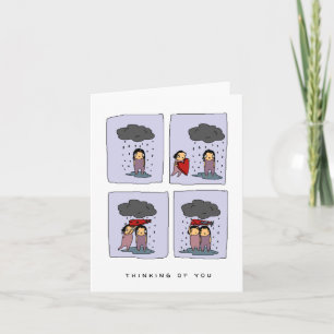 Under min paraply Cute Sympathy Card Kort