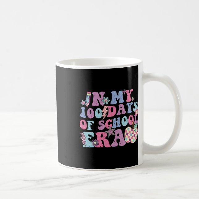 Under mina 100 dagar av skolera Retro Disco 100 da Kaffemugg (Höger)