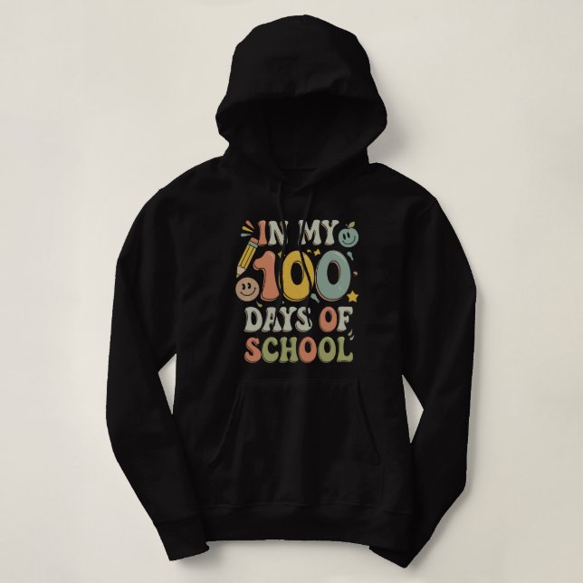 under mina 100 skoldagar 100 dagars skoltid t shirt (Design framsida)