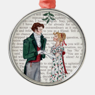 Under Mistletoe - Jane Austen Julgransprydnad Metall