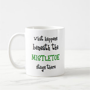 under mistletoe kaffemugg