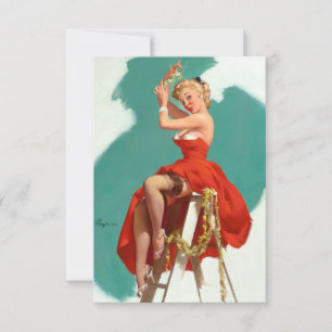 Under Mistletoe Pin Up