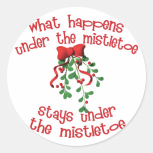 Under Mistletoe Runt Klistermärke