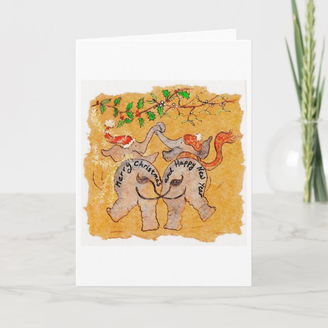 Under mistletoen helgkort (Framsida)