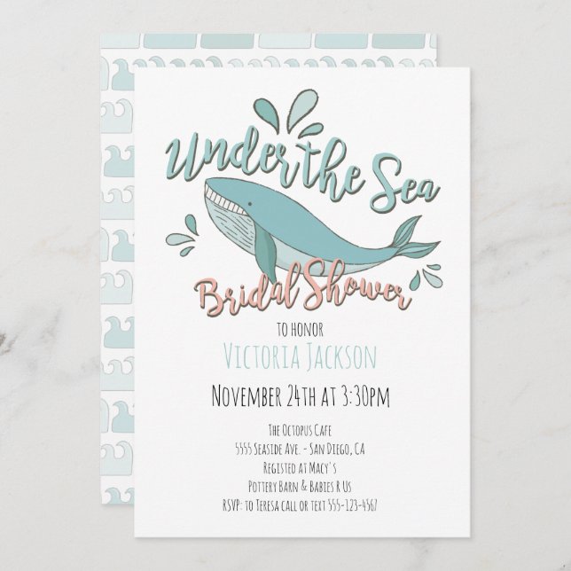 Under Möhippan Havsval Inbjudningar (Fram/baksida)