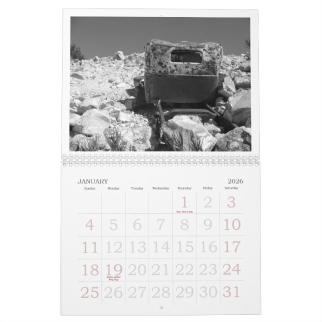 Under Mojavehimmlar… Kalender (Jan 2026)