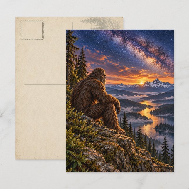 Under Mountain Stars Bigfoot vykort (Fram/baksida)