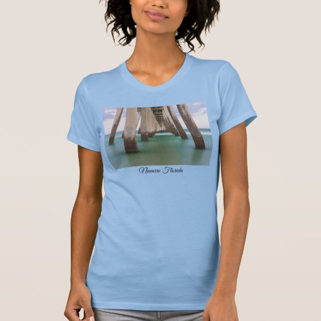 Under Navarre Beach Pier T-Shirt (Framsida)