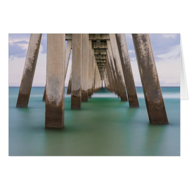 Under Navarre-boeach Pier-gratulationskort Hälsningskort (Framsidan Horizontal)