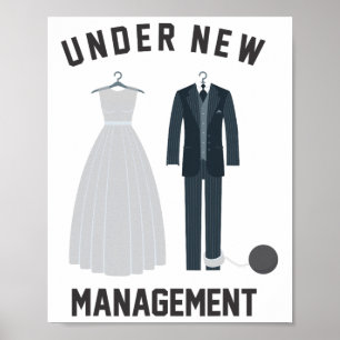 Under New Management för brud och brudgum äktenska Poster
