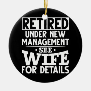 Under New Management Maka Retrött Grandpa Funny Julgransprydnad Keramik