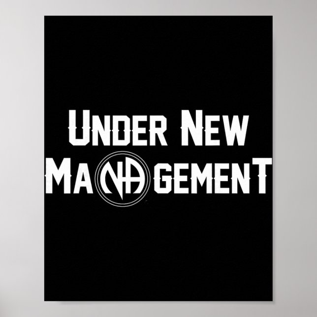 Under New Management Narcotics Anonymous Design  Poster (Framsidan)