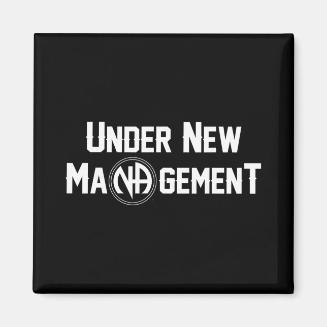 Under New Management Narkomanernas Anonyma Design  Magnet (Framsidan)