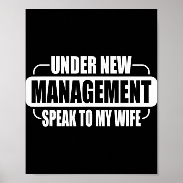 Under New Management Speak To My Wife New Husband  Poster (Framsidan)