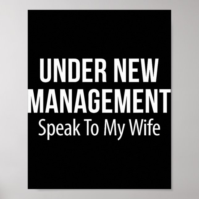 Under New Management - Speak To My Wife -  Poster (Framsidan)