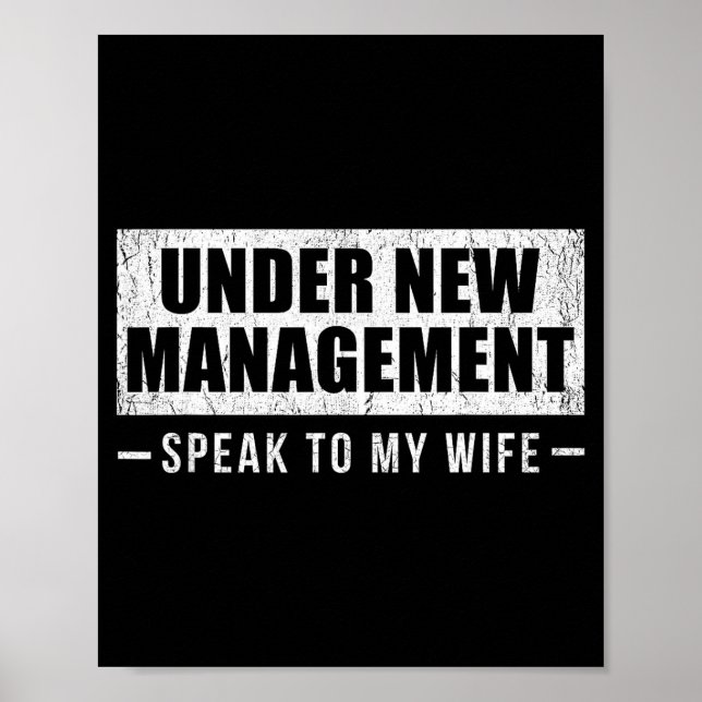 Under New Management Tala med min fru  Poster (Framsidan)