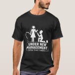 Under Ny hantering har favoritgrupp F T Shirt<br><div class="desc">Under New Management Bachelor Party Favors Groom Fiancé Manar</div>
