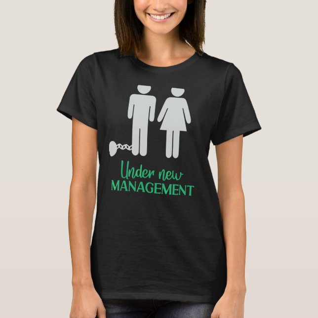 Under ny hantering låstes den gifta groom upp bröl t shirt (Framsida)