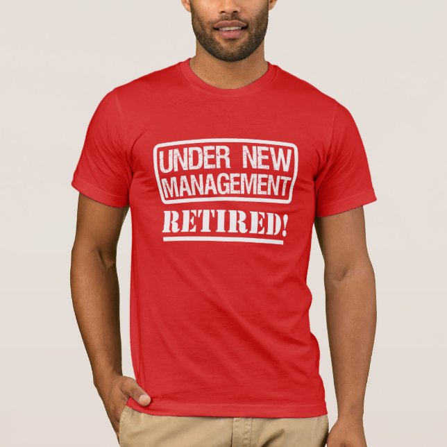 Under ny ledning avgådd roliga manar skjorta tee shirt (Framsida)
