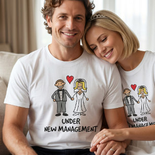 Under Nya Ledning - Rolig Bröllopshumor Tee Shirt