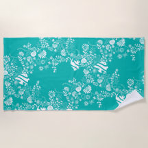 Under Oceanen Teal Mönster