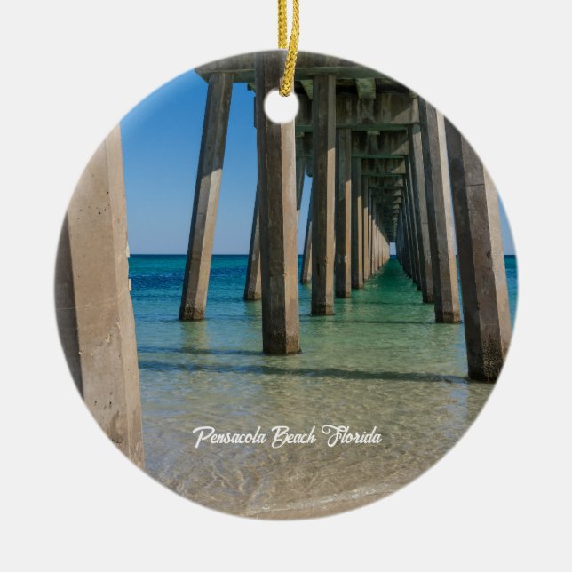 Under Pensacola Beach Pier Cirkel Ornament (Framsidan)