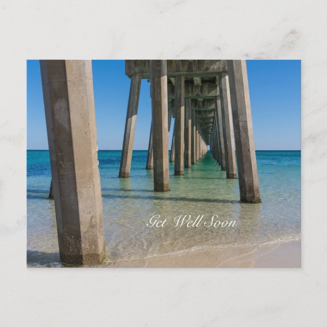 Under Pensacola Beach Pier Läkningskort Vykort (Framsida)