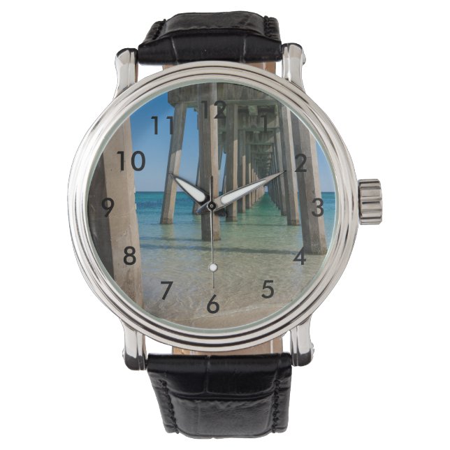 Under Pensacola Beach Pier Wrist Watch Armbandsur (Framsida)