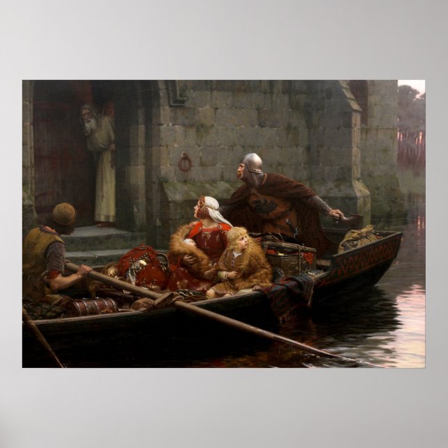 Under Peril, c. 1897 av Edmund Leighton Poster (Framsidan)