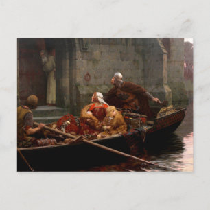 Under Peril, c. 1897 av Edmund Leighton Vykort
