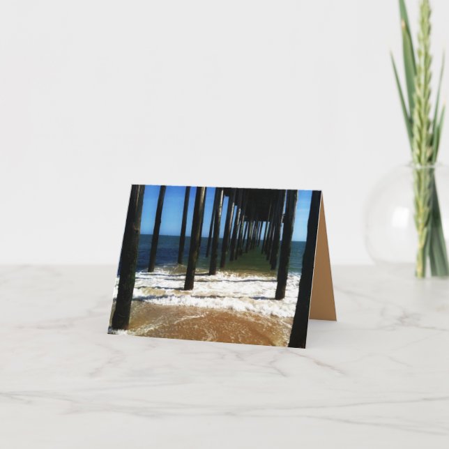 Under Pier Ocean Card Kort (Framsida)