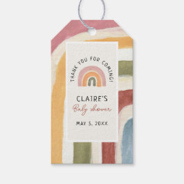 Under Regnbåge Boho Baby Shower Tack Gif Presentetikett