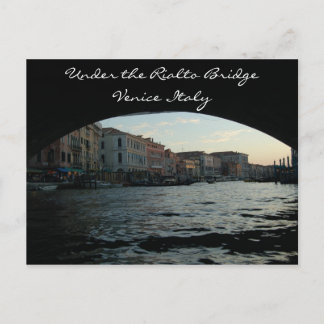 Under Rialto Bridge Venedig-Italien Vykort