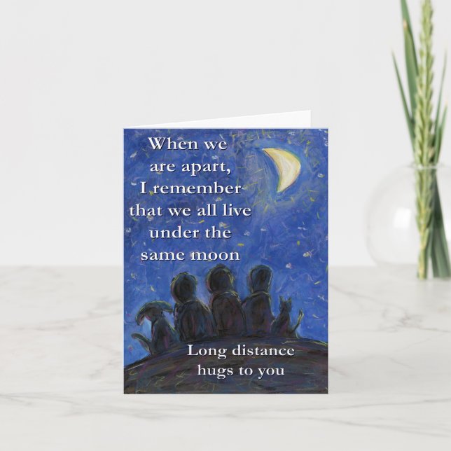 Under samma Måne Art-gratulationskort Tack Kort (Framsida)