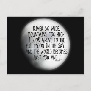 Under samma Måne-Dikt Vykort