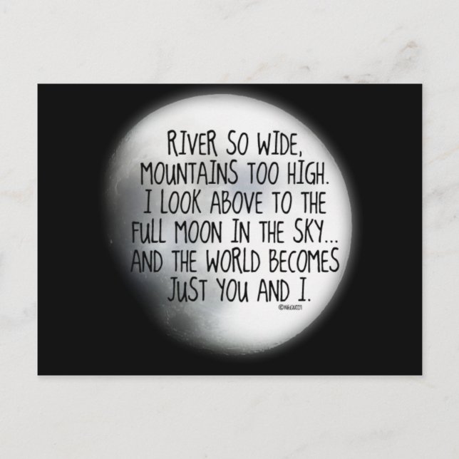 Under samma Måne-Dikt Vykort (Framsida)