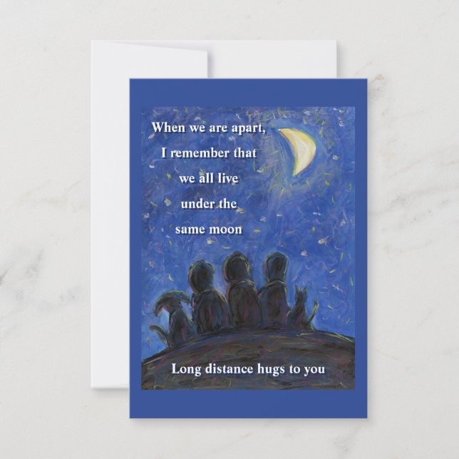 Under samma Måne-konturkort Tack Kort (Framsida)