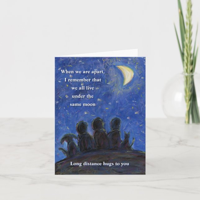 Under samma Måne-konturkort Tack Kort (Framsida)