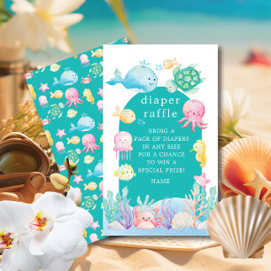 Under Sea Äventyr Diaper Raffle Tilläggskort