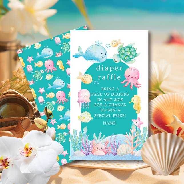 Under Sea Äventyr Diaper Raffle Tilläggskort (Skapare uppladdad)