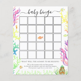 Under Sea Baby Bingo-spelkortet