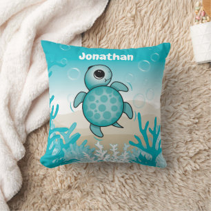 Under Sea Baby Sea Turtle Dekorativ kudde