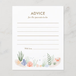 Under Sea Baby Shower Advice Card