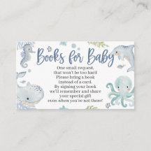 Under Sea Baby Shower Bok Card för en pojke
