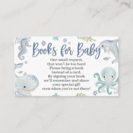 Under Sea Baby Shower Bok Card för en pojke Tilläggskort